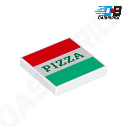 LEGO Minifigure Food - Pizza Box (2x2 Tile) [3068bpb1045]