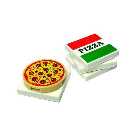 LEGO Minifigure Accessory - "Pizza Time", Pizza Box's [MiniMOC]