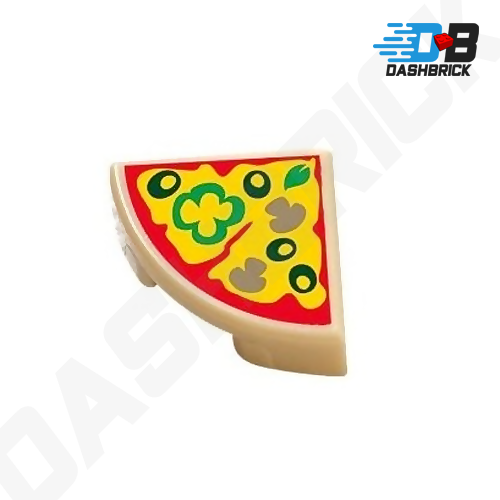 LEGO Minifigure Food - Pizza Quarter Slice (1 x 1 Corner Tile) [25269pb003]