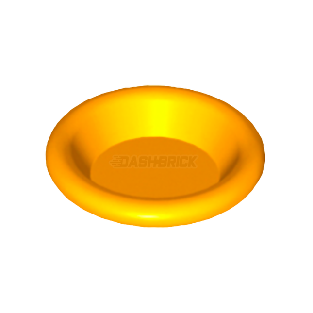 LEGO Minifigure Accessory - Food Plate/Dish 3 x 3, Light Bright Orange [6256]