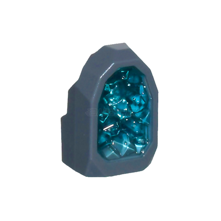 LEGO Rock 1 x 1 Geode with Glitter Trans-Light Blue Crystal [49656pb03]
