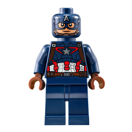 LEGO Minifigure - Captain America, Detailed Suit, Mask (2015) [MARVEL]