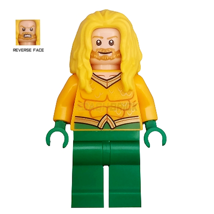 LEGO Minifigure - Aquaman - Yellow Long Hair, (2019) [DC Comics]