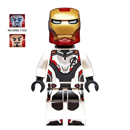 LEGO Minifigure - Iron Man, White Jumpsuit, Neck Bracket, Endgame [MARVEL]