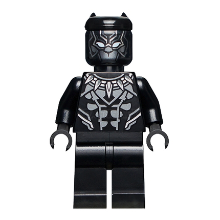 LEGO Minifigure - Black Panther - Claw Necklace, Pearl Dark Gray Highlights [MARVEL]