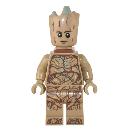 LEGO Minifigure - Groot, Teen Groot, Dark Tan with Neck Bracket [MARVEL]