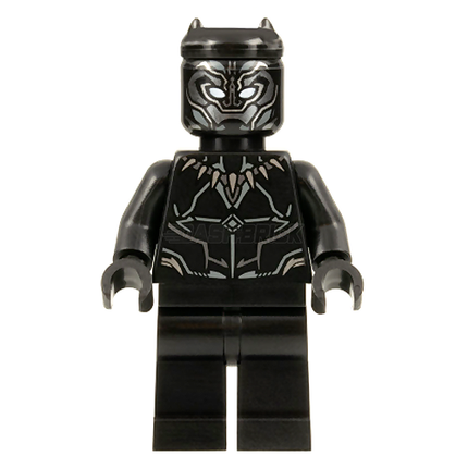 LEGO Minifigure - Black Panther - Claw Necklace, White Eyes [MARVEL]