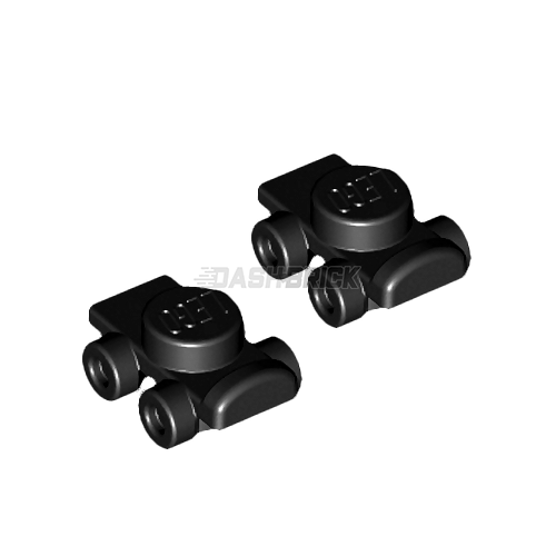 LEGO Minifigure Accessory - Rollar Skates, Footgear, Set of 2, Black [11253]
