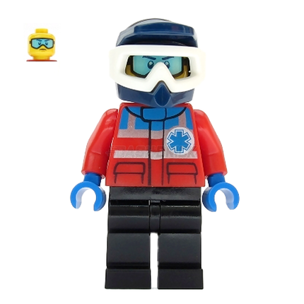 LEGO Minifigure - Paramedic, Male, Ski Patrol Member, Helmet [CITY]