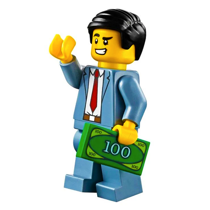 LEGO Minifigure - Slick Salesman, Businessman, Suit [CITY]