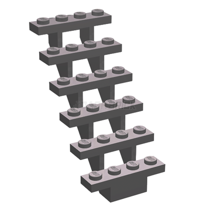 LEGO Stairs 7 x 4 x 6 Straight Open, Dark Grey [30134]