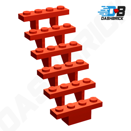 LEGO® Stairs 7 x 4 x 6 Straight Open, Red [30134]
