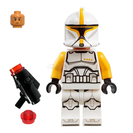 LEGO Minifigure - Clone Trooper Commander (Phase 1), Bright Light Orange Arms [STAR WARS]