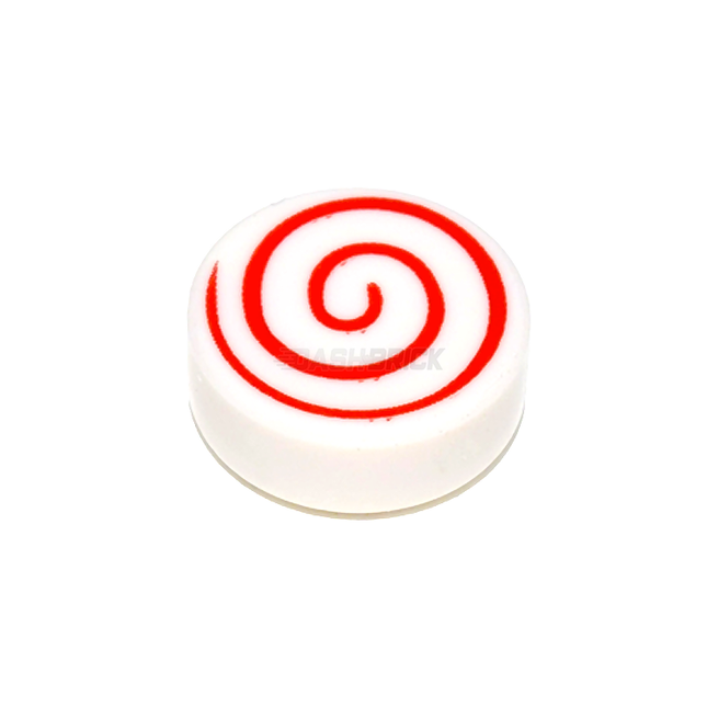 LEGO Minifigure Accessory - Candy/Sweet/Lolly, Spiral Red Pattern [98138pb013]