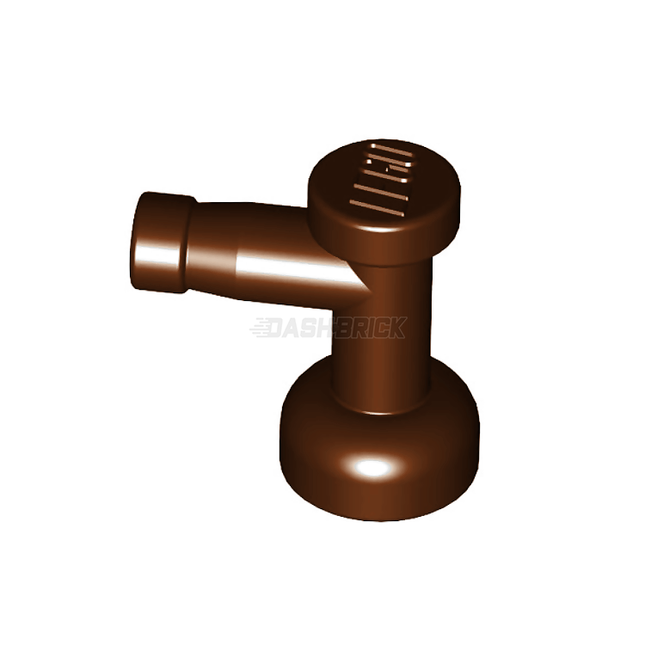 LEGO Tap 1 x 1 without Hole in Nozzle End Handle, Reddish Brown [4599b]