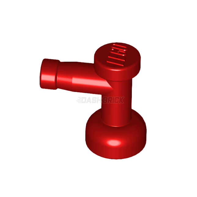 LEGO Tap 1 x 1 without Hole in Nozzle End Handle, Red [4599b]