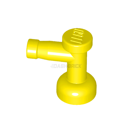 LEGO Tap 1 x 1 without Hole in Nozzle End Handle, Yellow [4599b]