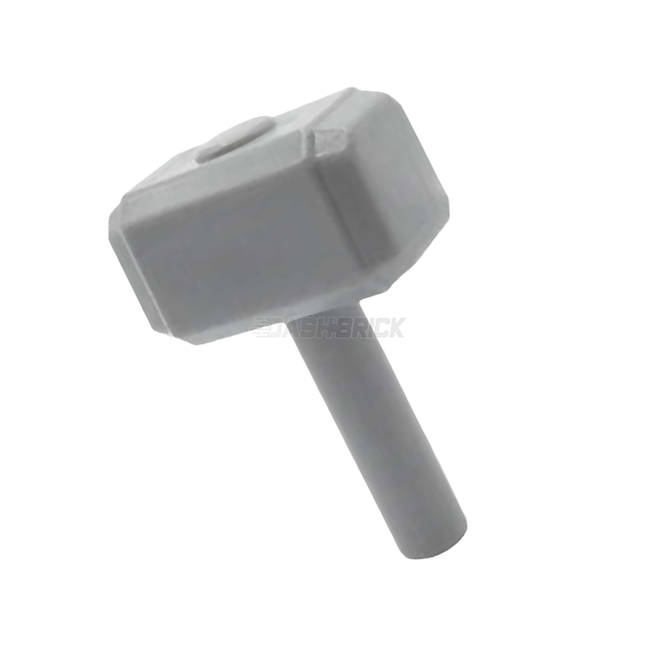 LEGO Minifigure Accessory - Tool, Sledgehammer (Mjolnir, Hammer), Light Grey [75904]