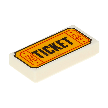 LEGO Minifigure Accessory - Ticket, Fairground Ride Entry [3069bpb584]