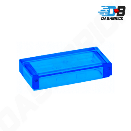 LEGO Tile 1 x 2, Transparent Dark Blue "Water" [3069b]