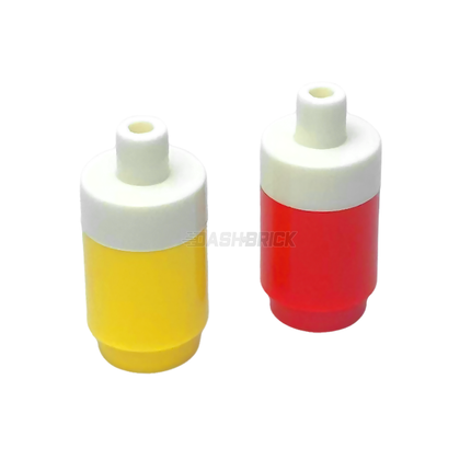 LEGO Minifigure Accessory - Tomato & Mustard Sauce Bottles [MiniMOC]