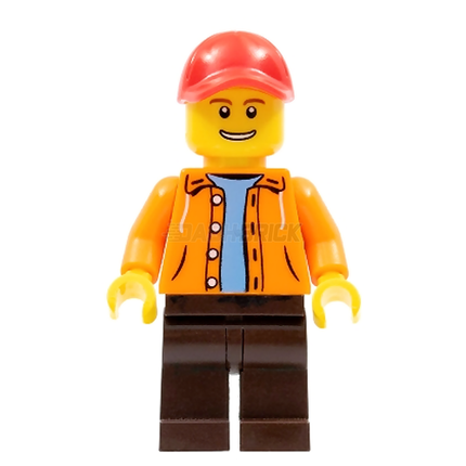 LEGO Minifigure - Ferris Wheel Operator, Male, Jacket, Red Cap [CITY]