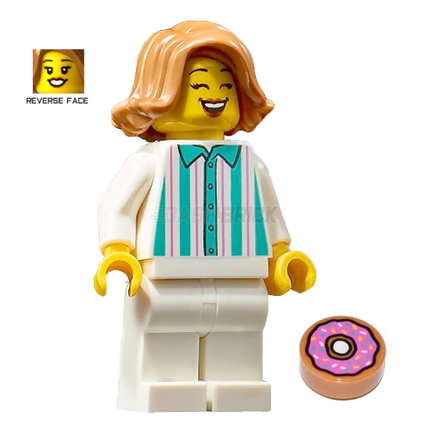 LEGO Minifigure - Donut/Doughnut Shop Clerk, Female [CITY]