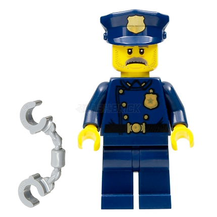 LEGO Minifigure - Police Officer, Moustache (1940s Era) [CITY]