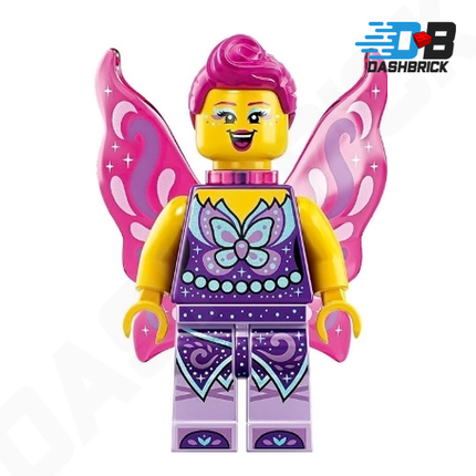 LEGO Minifigure - Fairy Singer, Butterfly, Magenta Hair [vid034]
