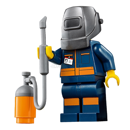 LEGO Minifigure - Mechanical Engineer, Welder, Welding Mask [CITY]